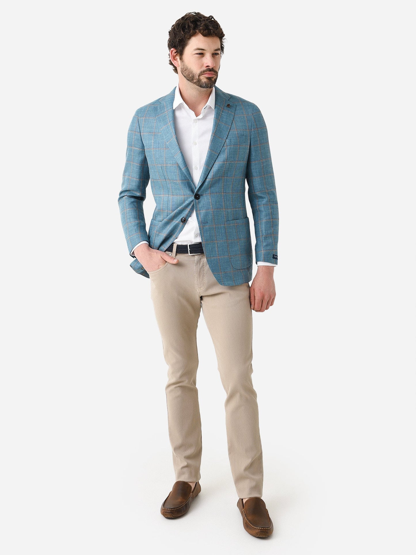  Peter Millar Crown Crafted Men's Bern Windowpane Soft Jacket