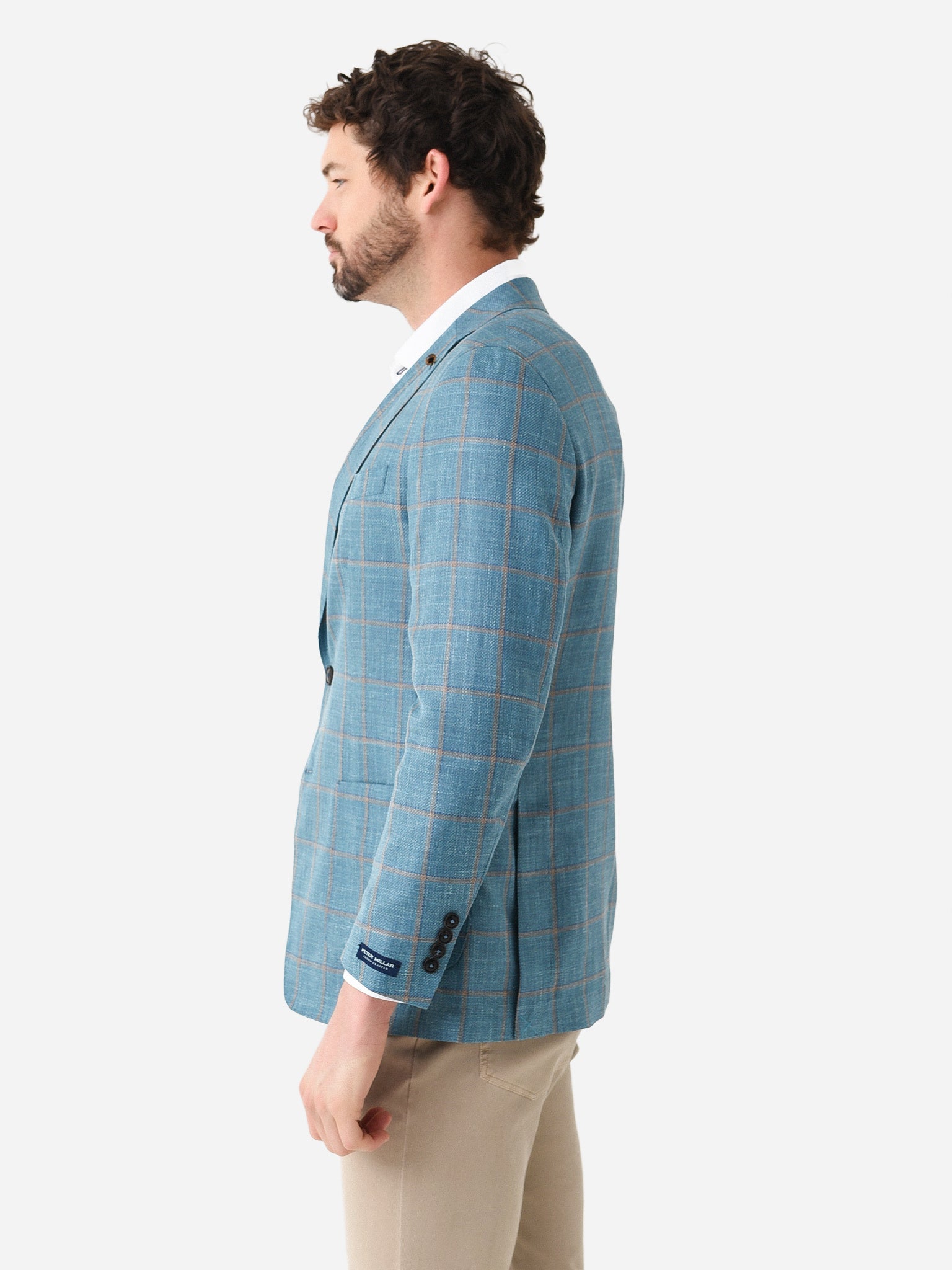 Peter Millar Crown Crafted Men's Bern Windowpane Soft Jacket