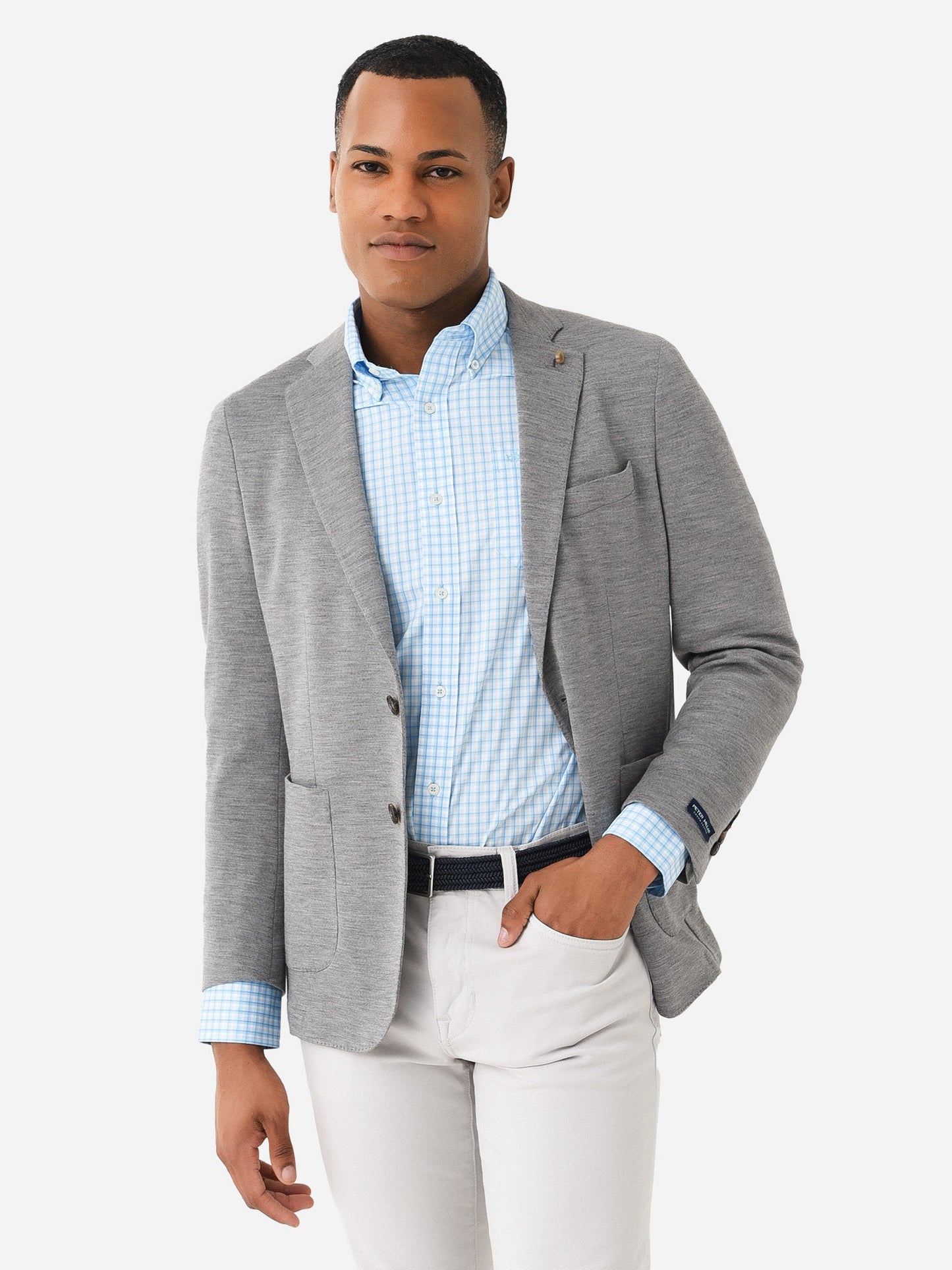  Peter Millar Crown Crafted Men's Holden Solid Jersey Soft Jacket