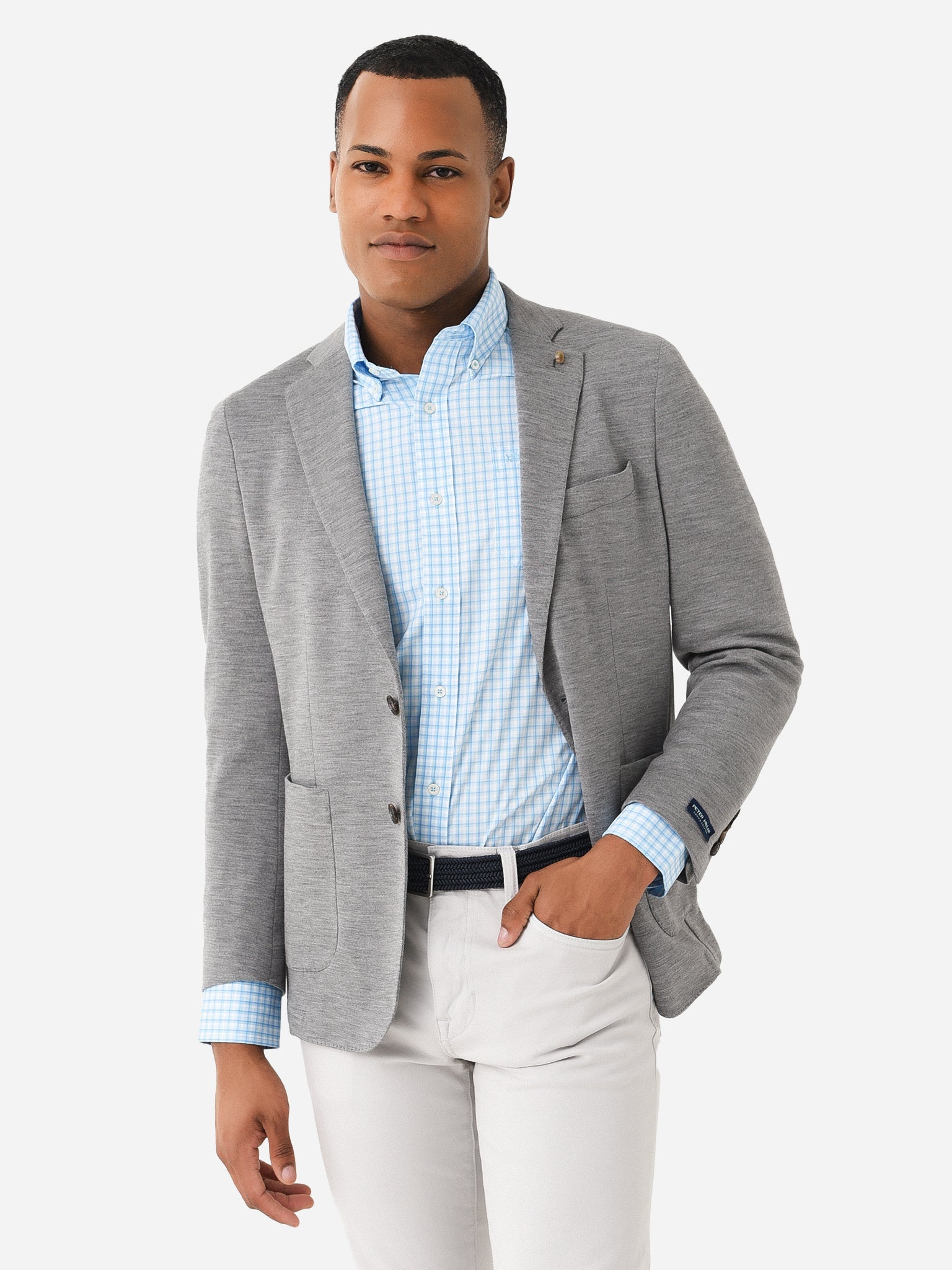  Peter Millar Crown Crafted Men's Holden Solid Jersey Soft Jacket