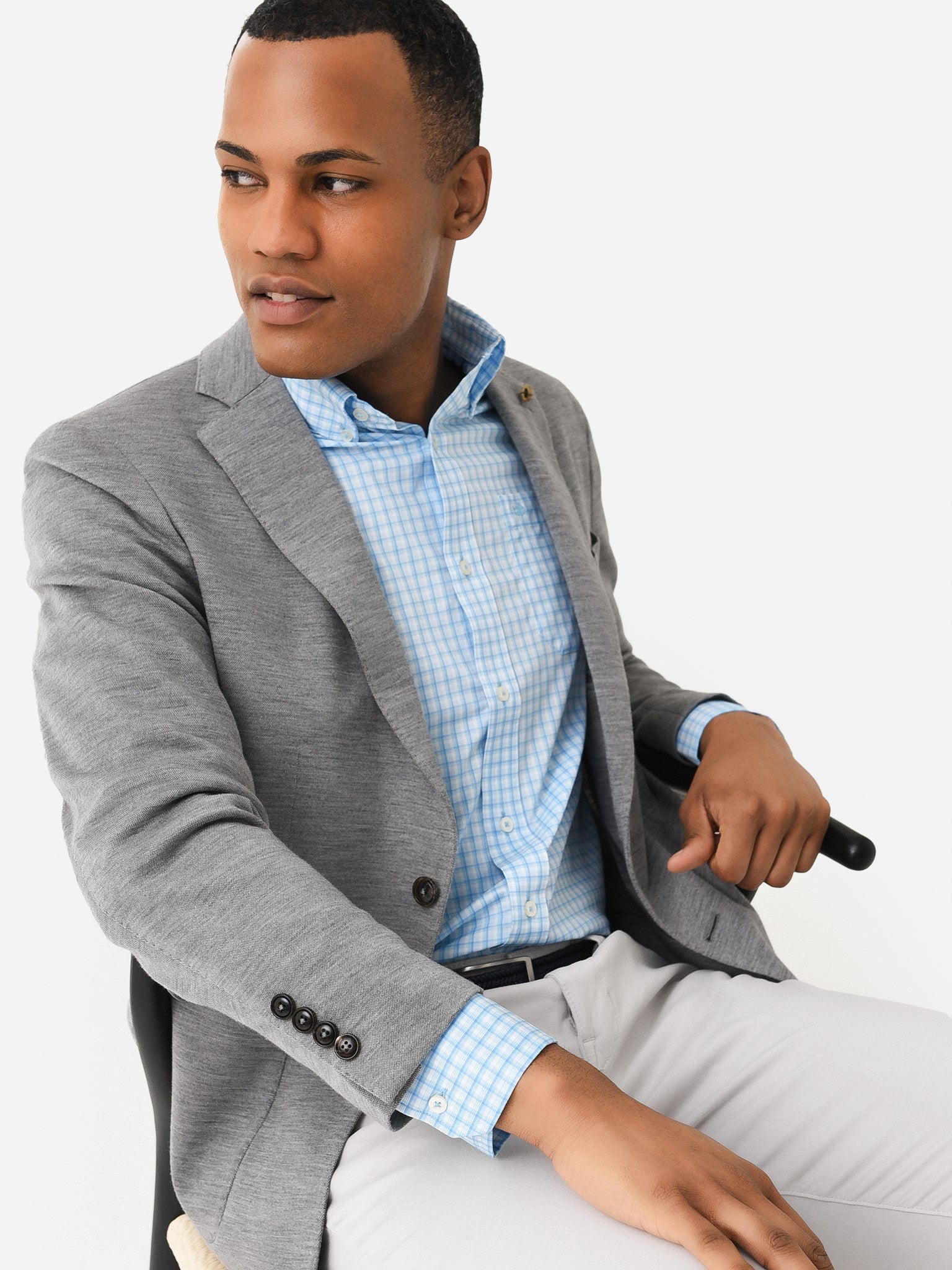  Peter Millar Crown Crafted Men's Holden Solid Jersey Soft Jacket