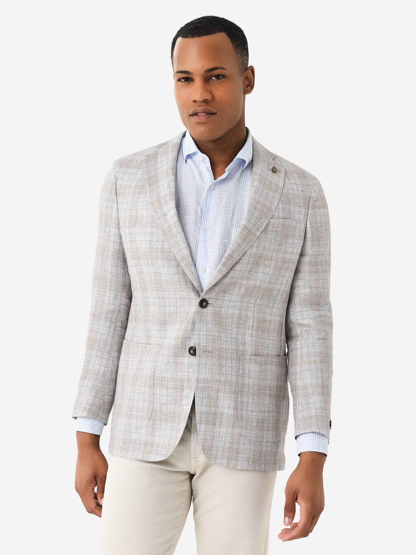  Peter Millar Crown Crafted Men's Bay Plaid Soft Jacket