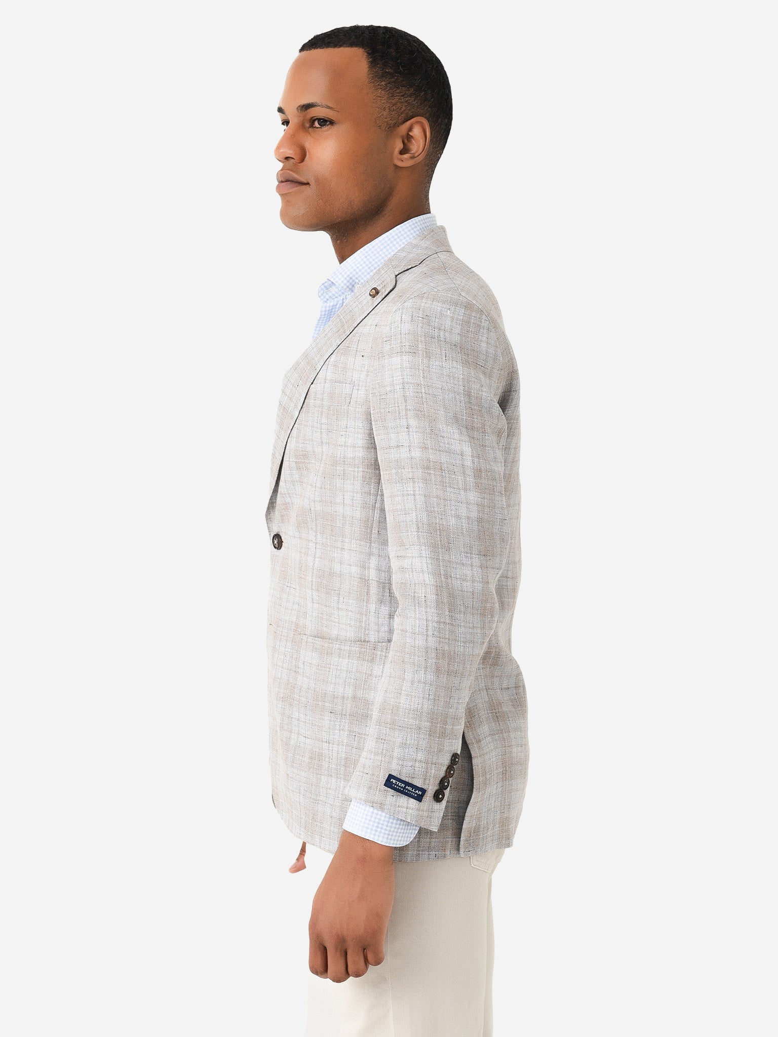  Peter Millar Crown Crafted Men's Bay Plaid Soft Jacket