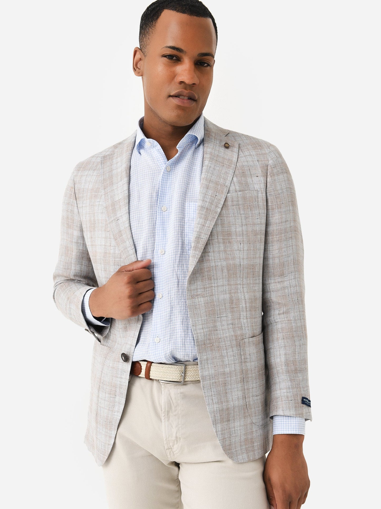  Peter Millar Crown Crafted Men's Bay Plaid Soft Jacket