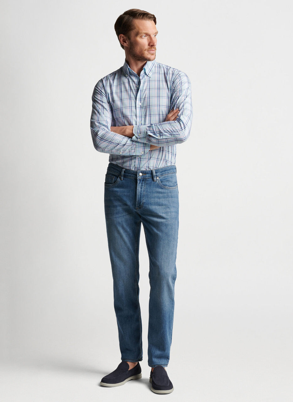  Peter Millar Caspian Cotton Sport Shirt: Multi
