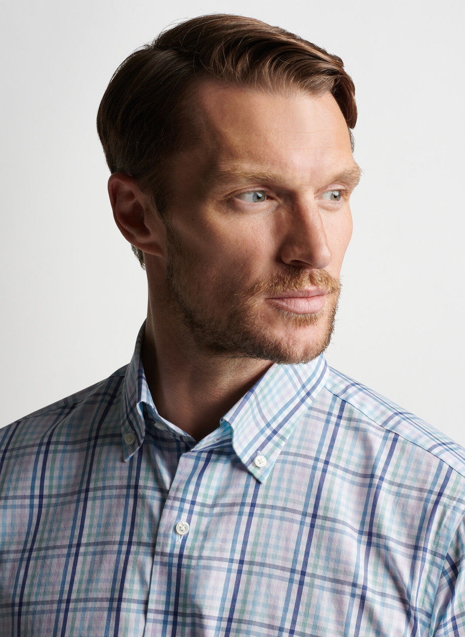  Peter Millar Caspian Cotton Sport Shirt: Multi