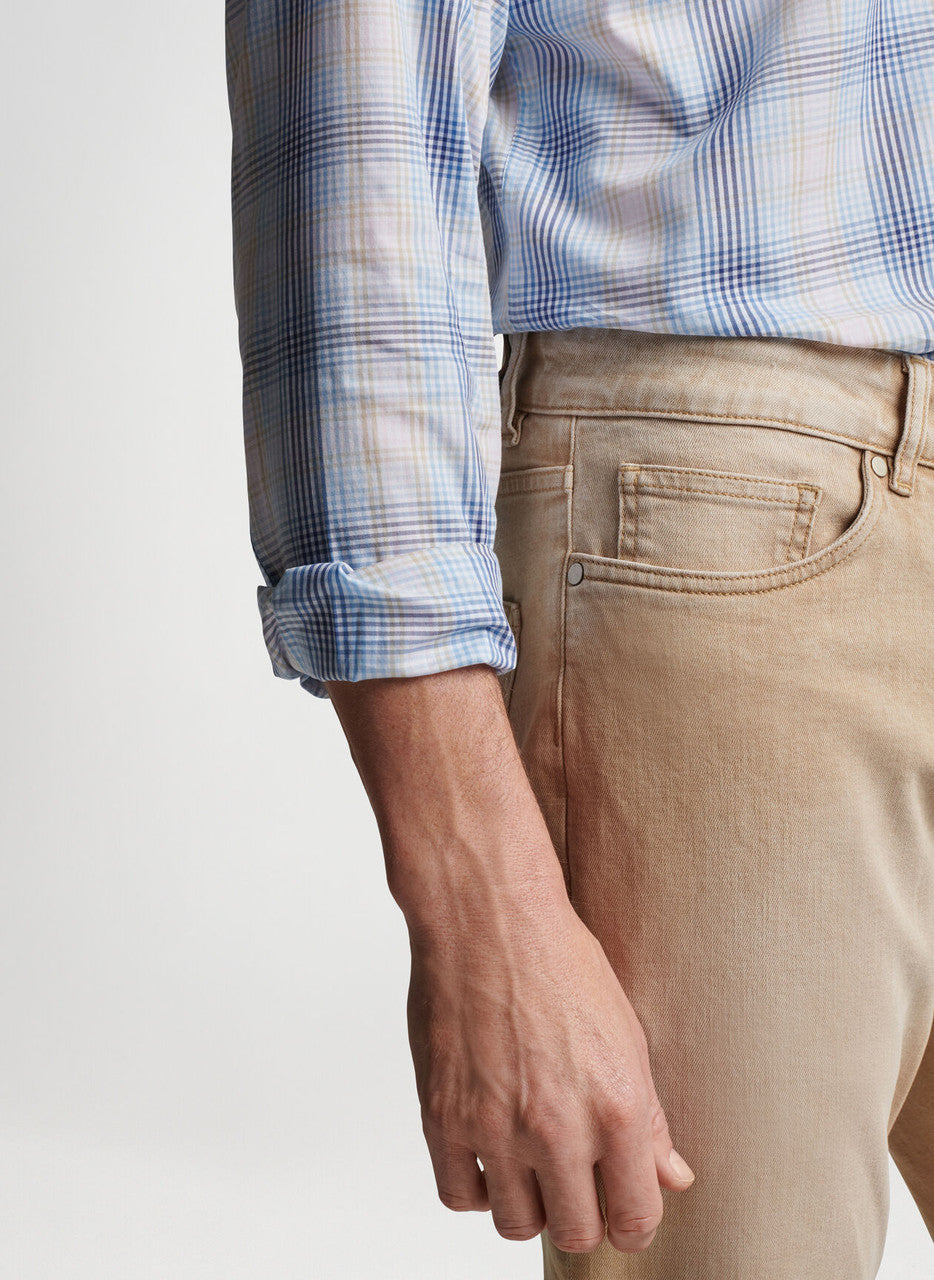  Peter Millar Devon Cotton Sport Shirt: Channel Blue