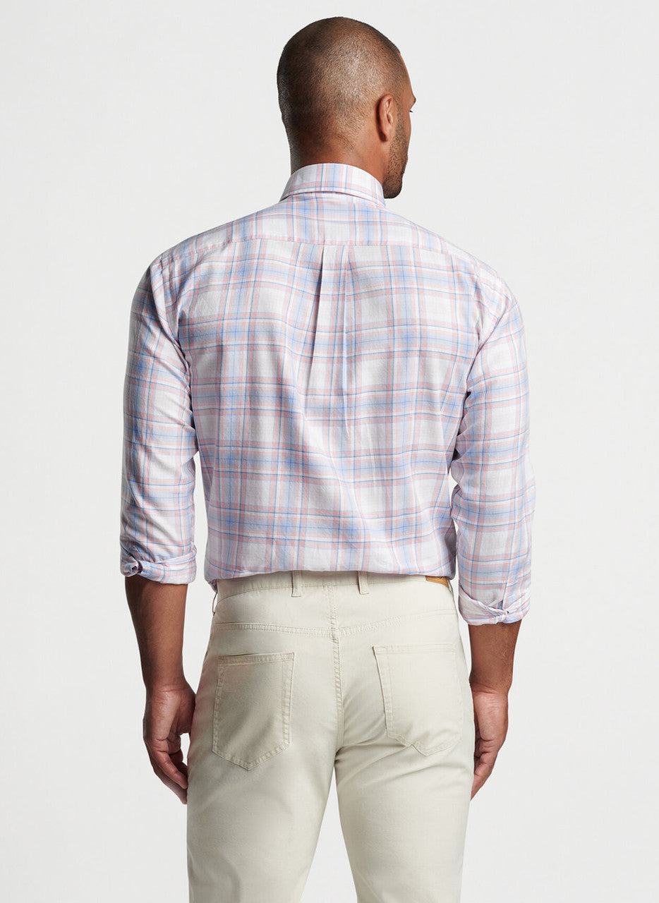 Peter Millar Kingfield Summer Soft Cotton Sport Shirt: Soft Sienna