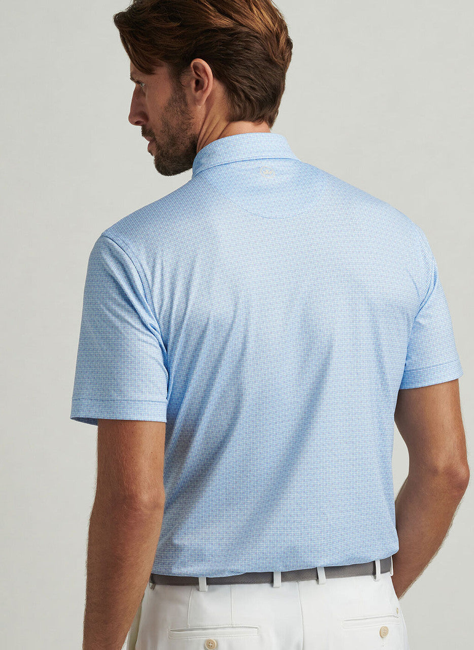  Peter Millar Vega Performance Jersey Polo: Cottage Blue