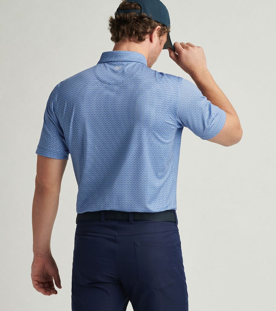  Peter Millar Vega Performance Jersey Polo: Sailor Blue