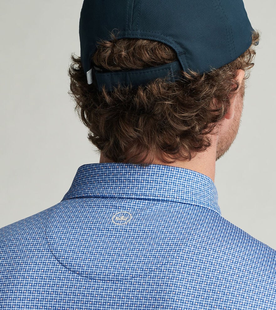  Peter Millar Vega Performance Jersey Polo: Sailor Blue