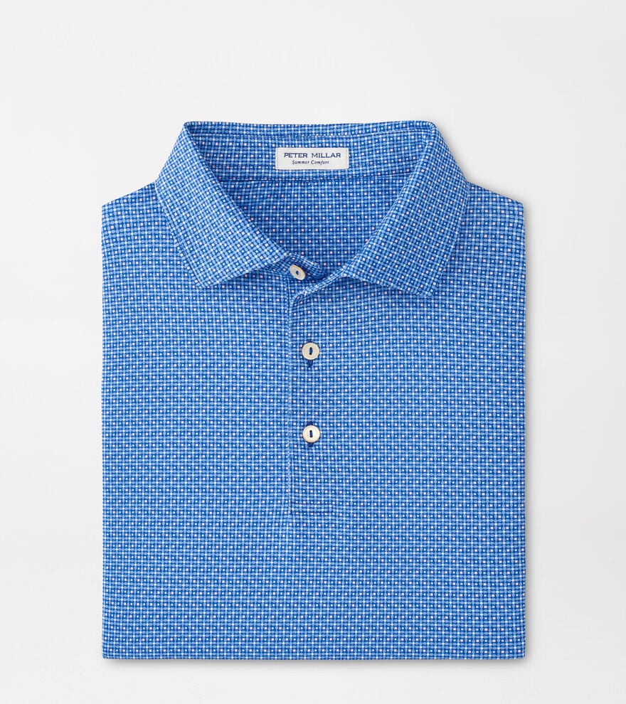  Peter Millar Vega Performance Jersey Polo: Sailor Blue