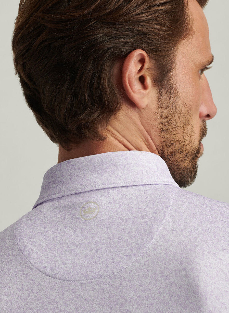  Peter Millar Getaway Performance Jersey Polo: White