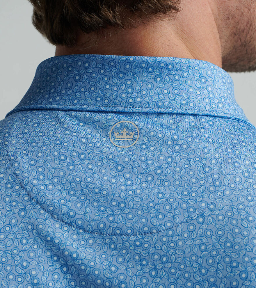  Peter Millar Bristol Floral Performance Jersey Polo: Blue Fade