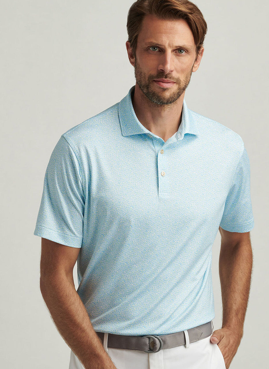  Peter Millar Mezcal Performance Jersey Polo: White
