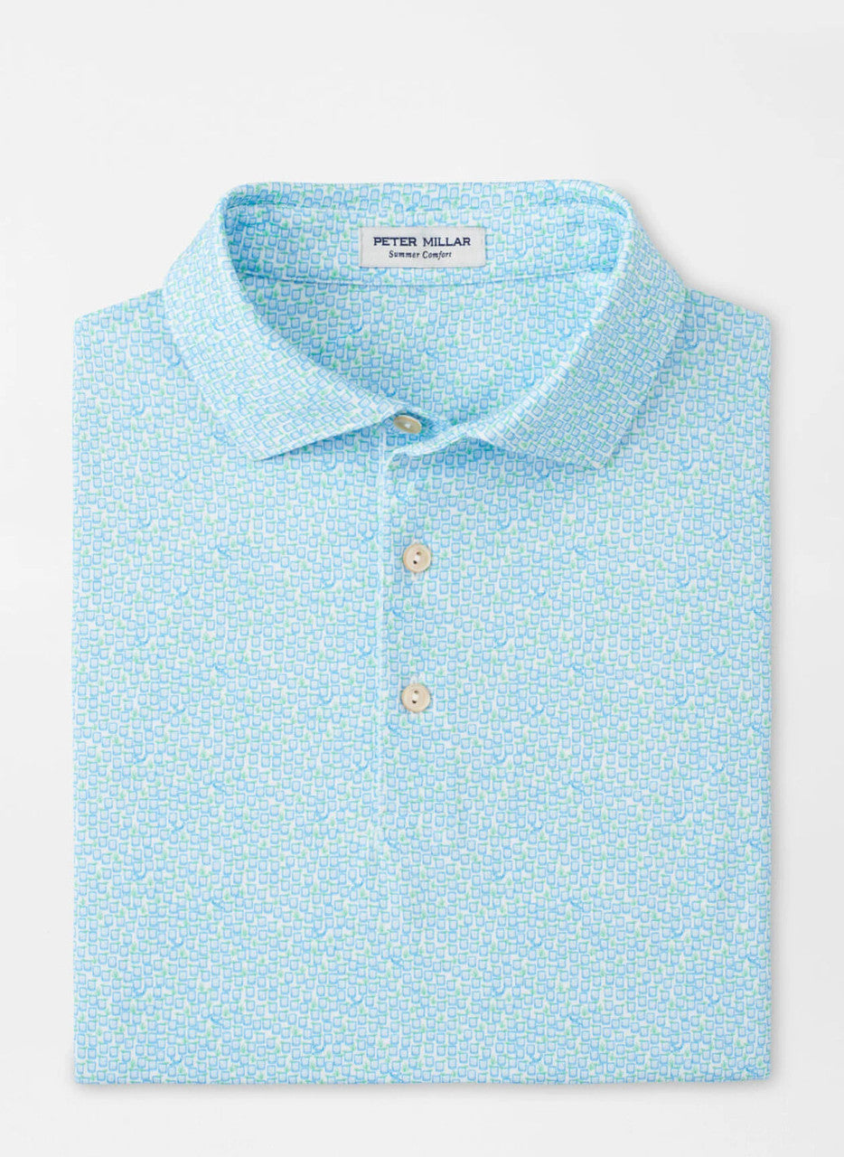  Peter Millar Mezcal Performance Jersey Polo: White