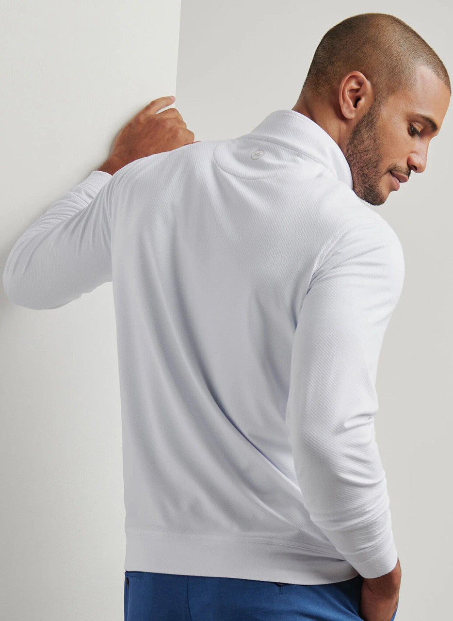 Peter Millar Perth Cross-Hatch Performance Quarter-Zip: White