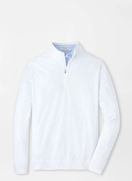  Peter Millar Perth Cross-Hatch Performance Quarter-Zip: White