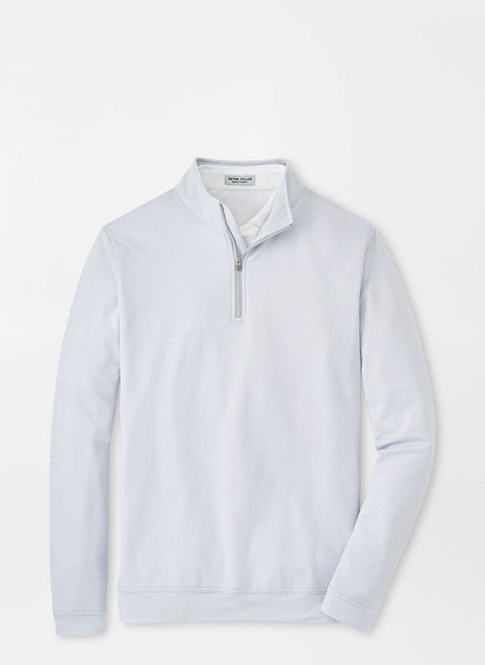  Peter Millar Perth Sugar Stripe Performance Quarter-Zip: British Grey