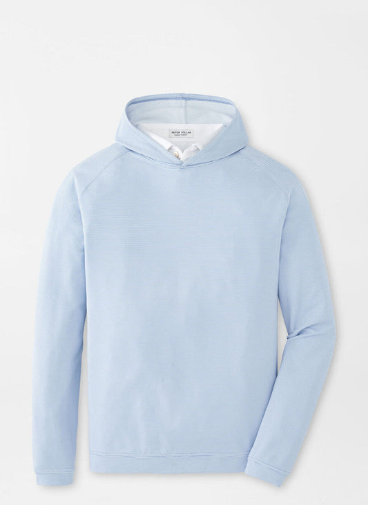  Peter Millar Pine Sugar Stripe Performance Hoodie: Blue Fade