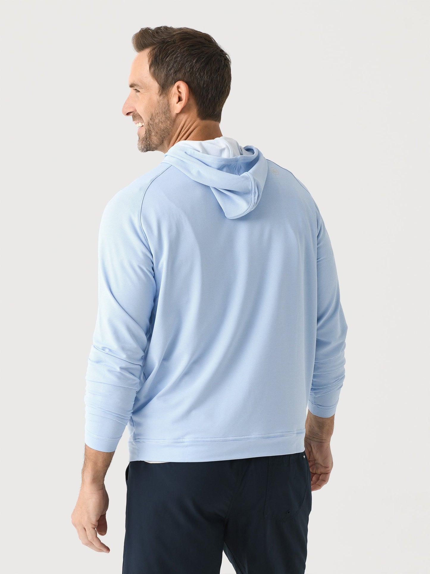  Peter Millar Crown Sport Men's Pine Sugar Stripe Performance Hoodie