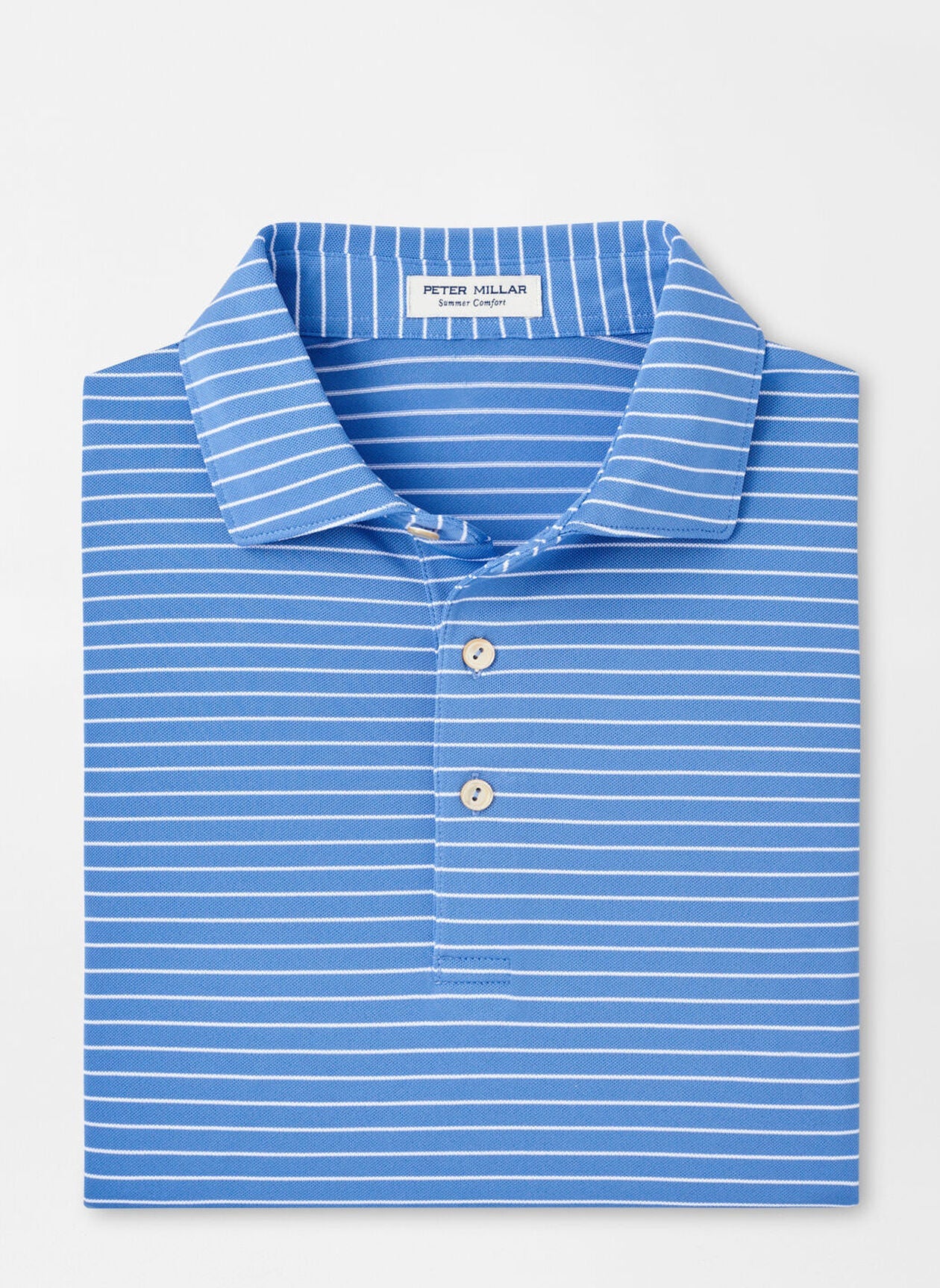  Peter Millar Winston Performance Mesh Polo: Blue Sea