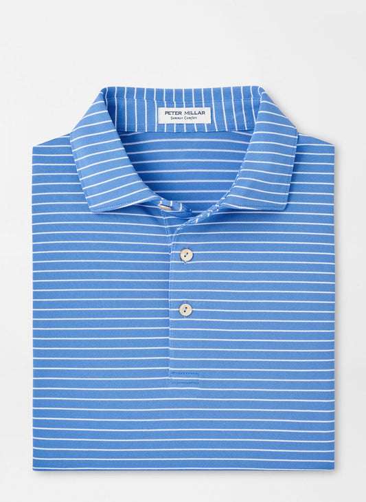  Peter Millar Winston Performance Mesh Polo: Blue Sea