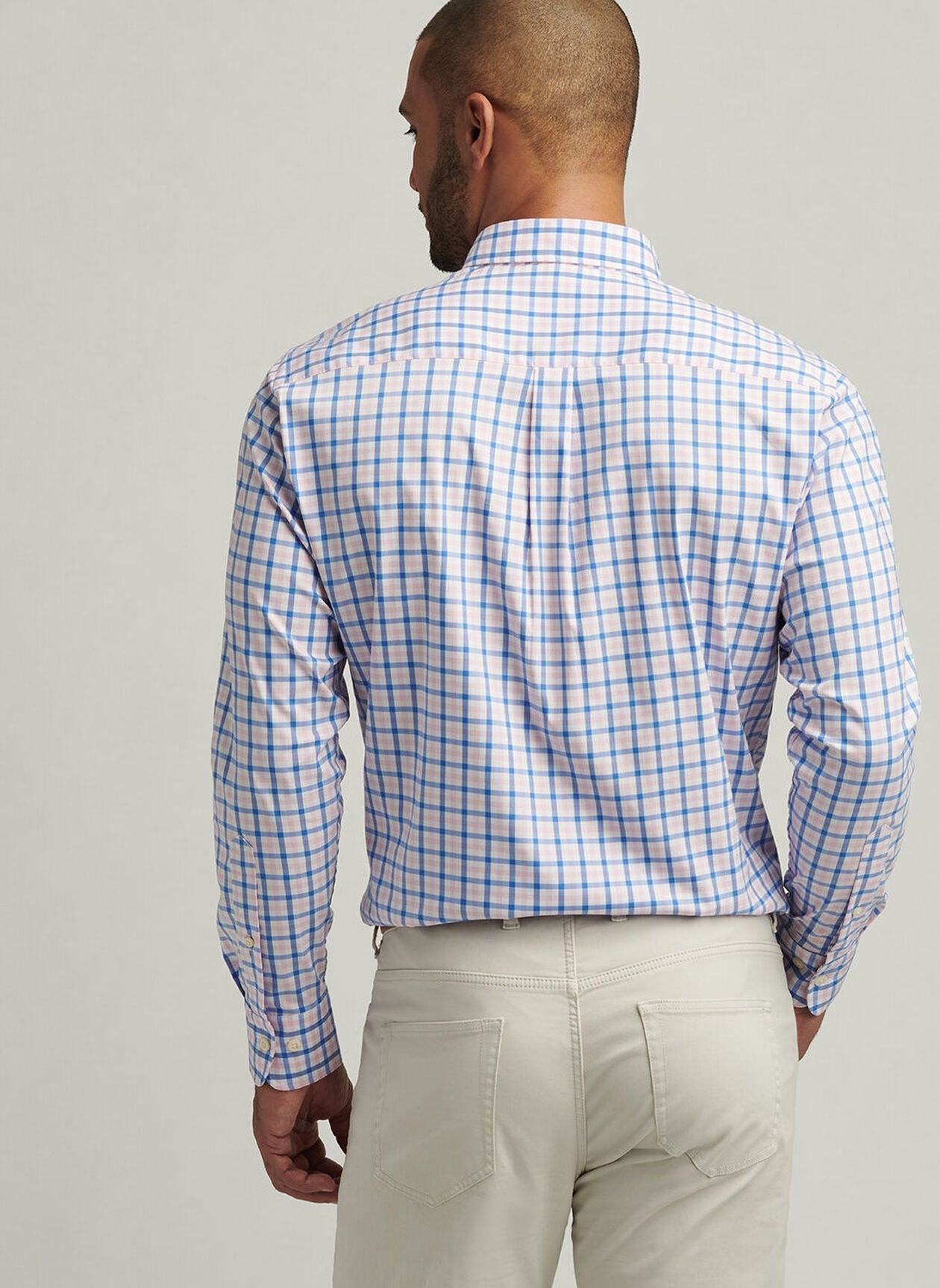  Peter Millar Gardner Crown Lite Cotton-Stretch Sport Shirt: Blue Poppy