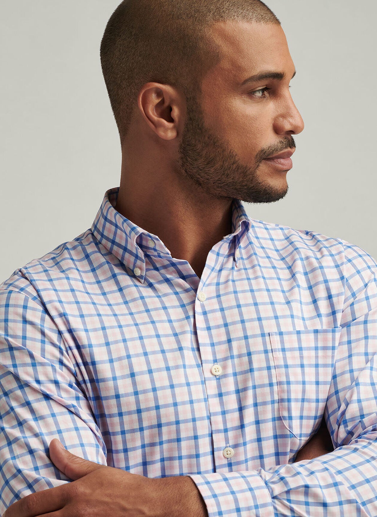  Peter Millar Gardner Crown Lite Cotton-Stretch Sport Shirt: Blue Poppy