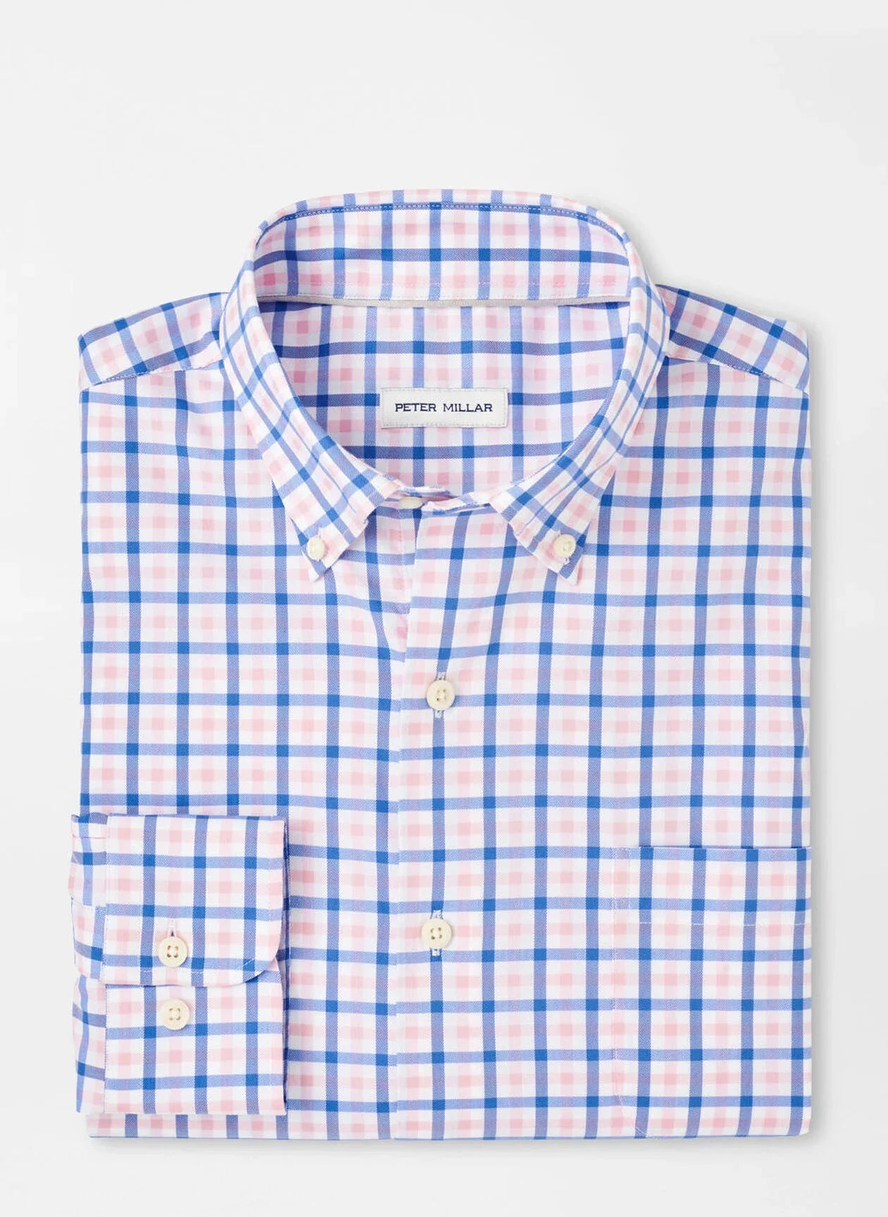  Peter Millar Gardner Crown Lite Cotton-Stretch Sport Shirt: Blue Poppy