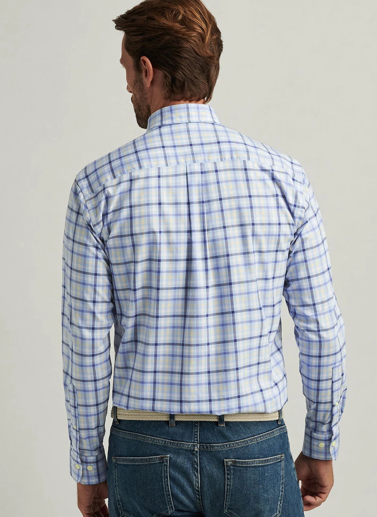  Peter Millar Chambly Crown Lite Cotton-Stretch Sport Shirt: Morning Blue