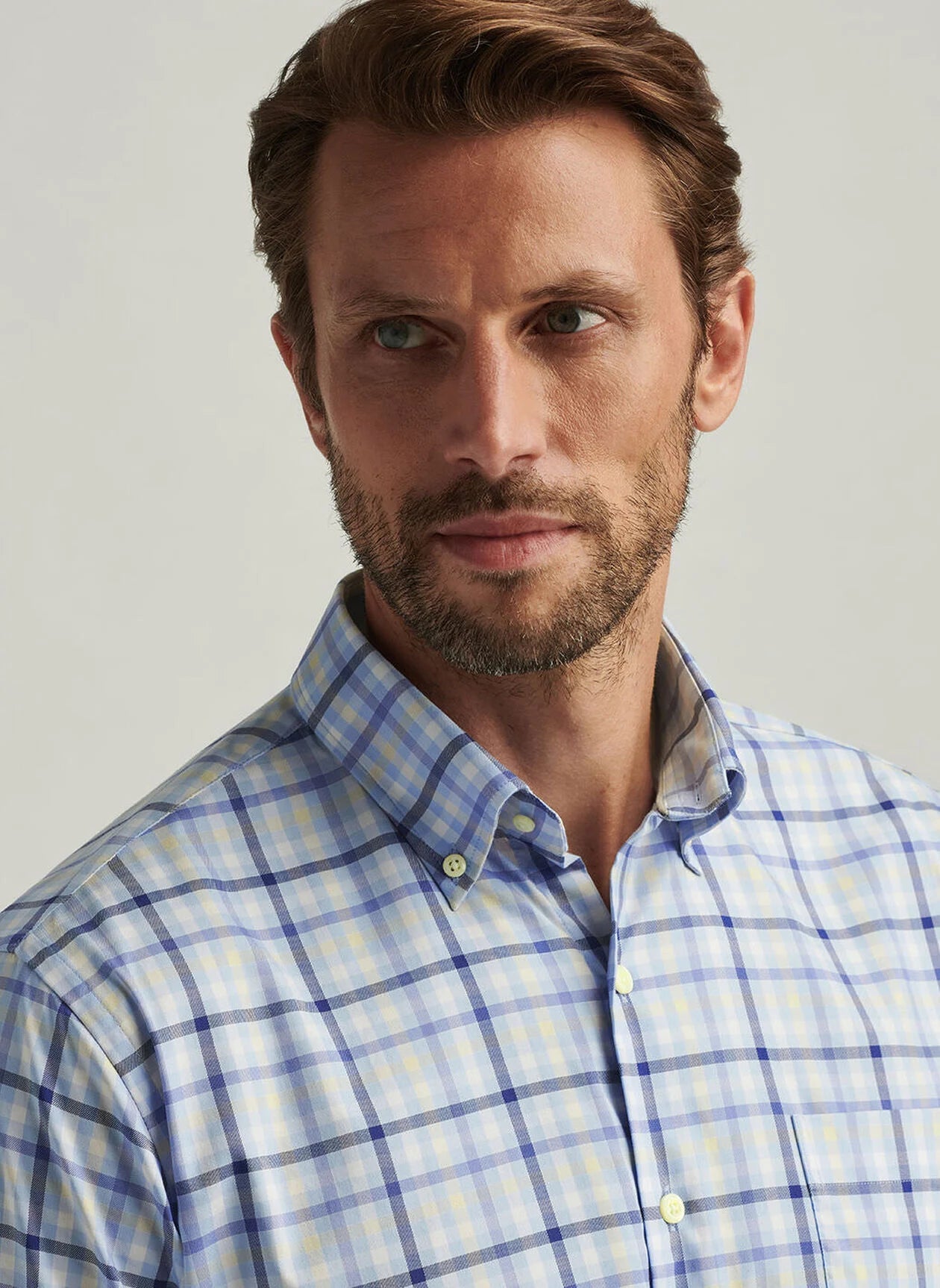  Peter Millar Chambly Crown Lite Cotton-Stretch Sport Shirt: Morning Blue