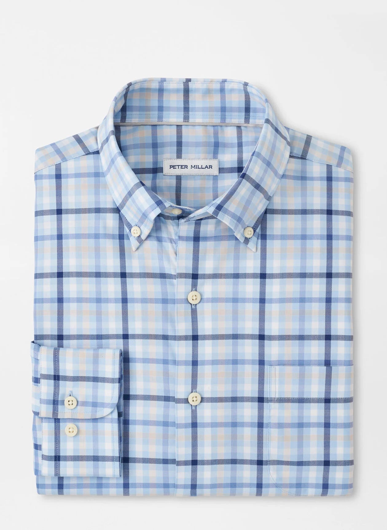  Peter Millar Chambly Crown Lite Cotton-Stretch Sport Shirt: Morning Blue