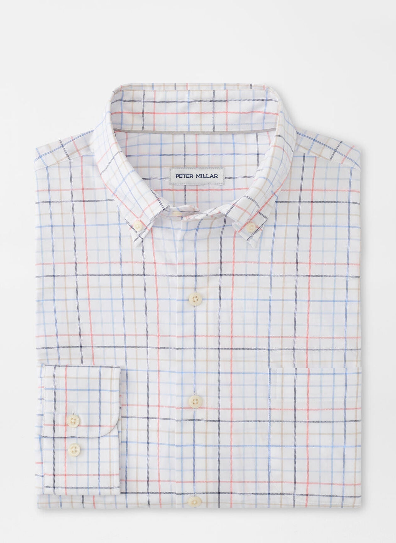  Peter Millar Allen Crown Lite Cotton-Stretch Sport Shirt: White