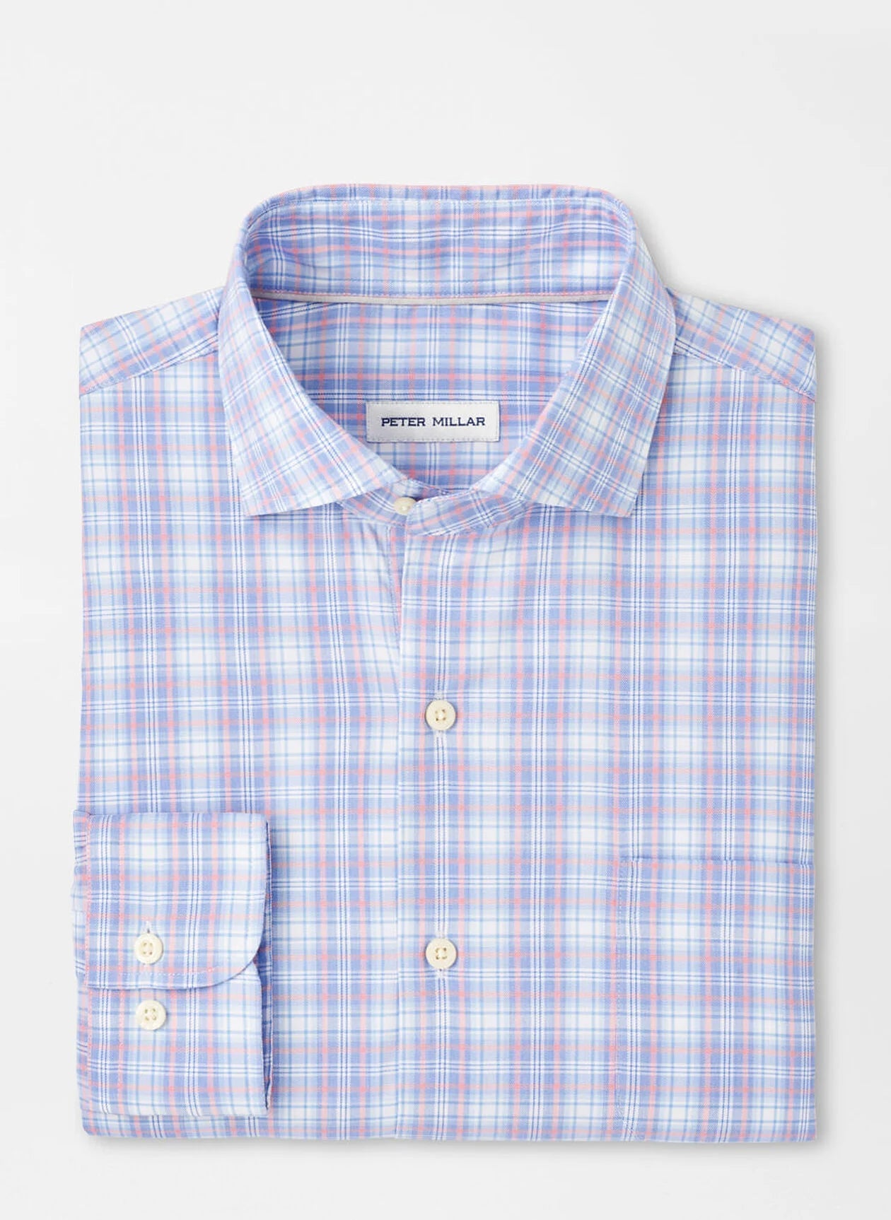  Peter Millar Windermere Crown Lite Cotton-Stretch Sport Shirt: Blue Poppy