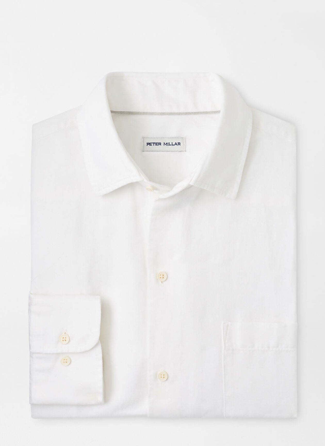  Peter Millar Canal Linen Cotton Shirt: White
