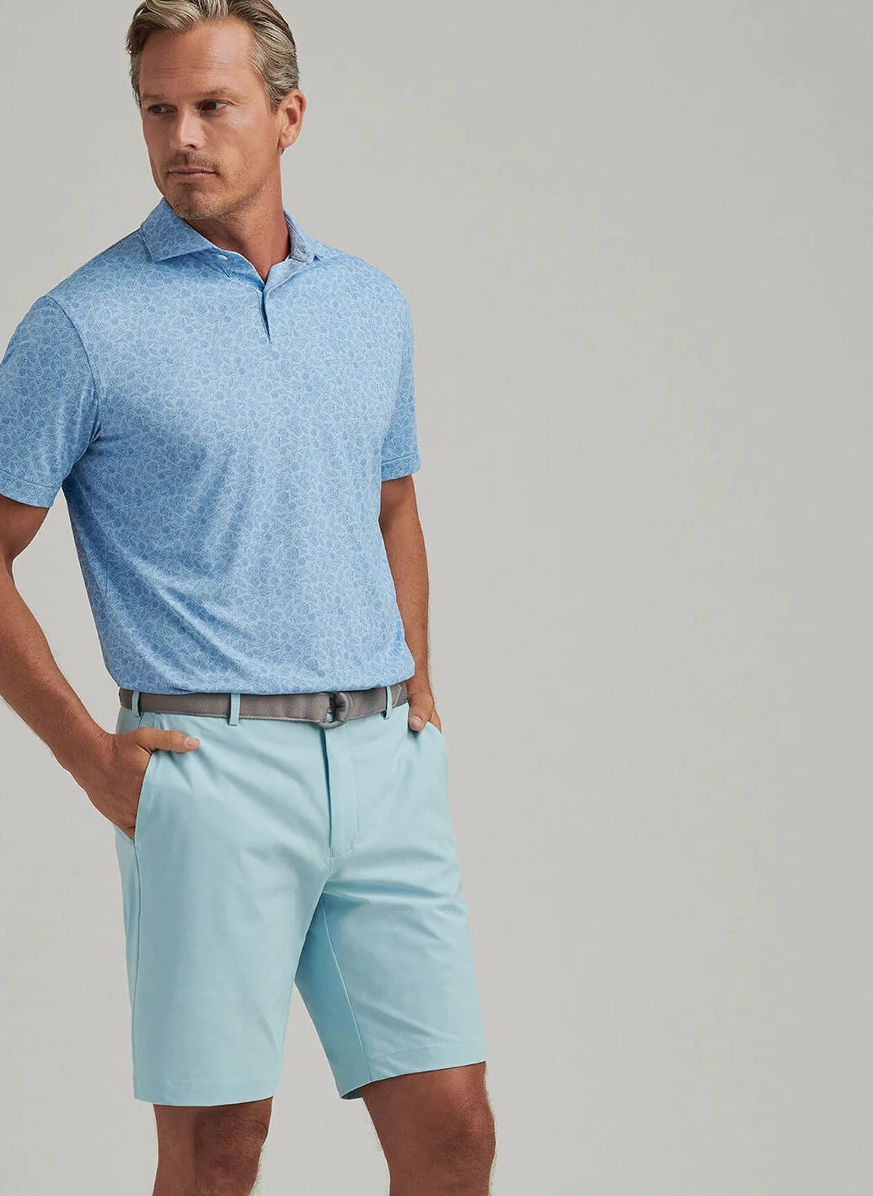  Peter Millar Crown Crafted Surge Performance Short: Blue Spruce