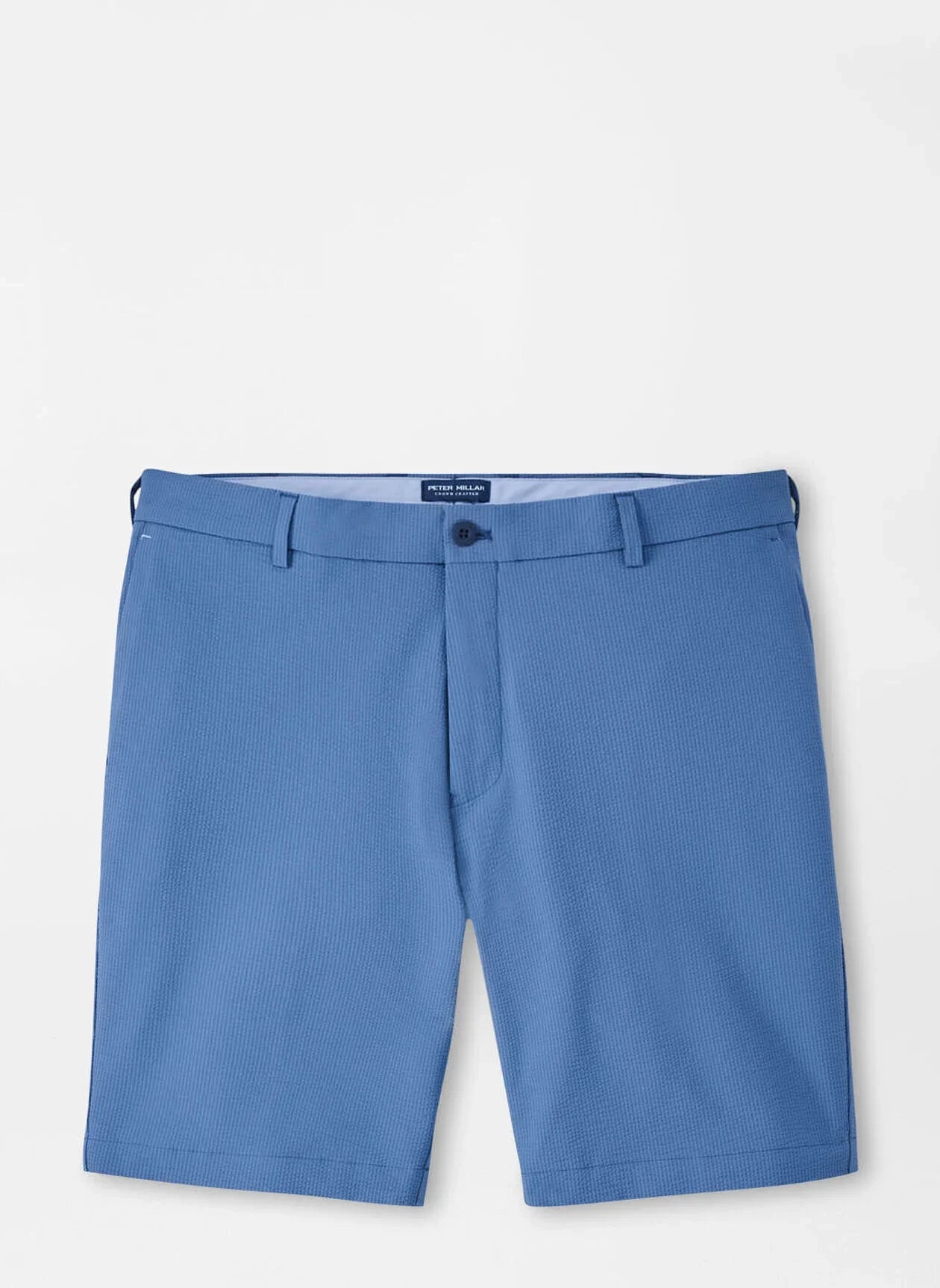  Peter Millar Crown Crafted Matlock Seersucker Performance Short: Ocean Blue