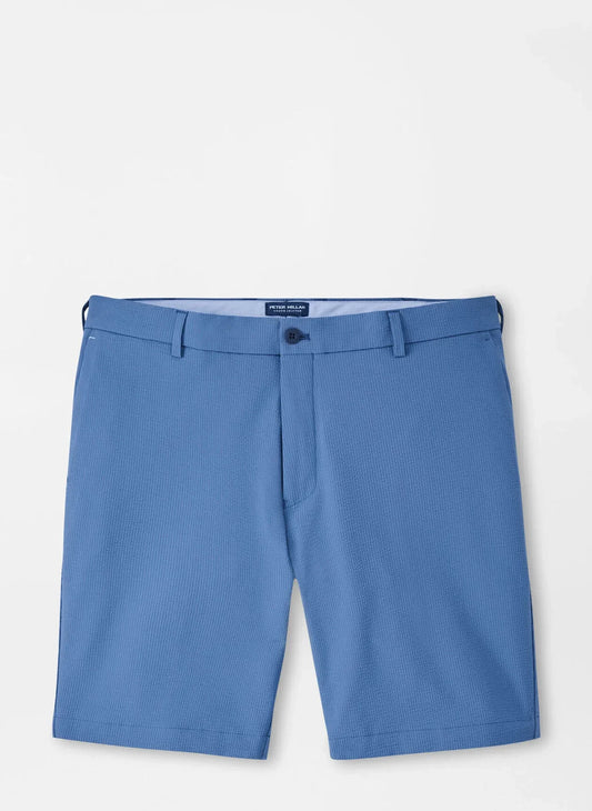  Peter Millar Crown Crafted Matlock Seersucker Performance Short: Ocean Blue