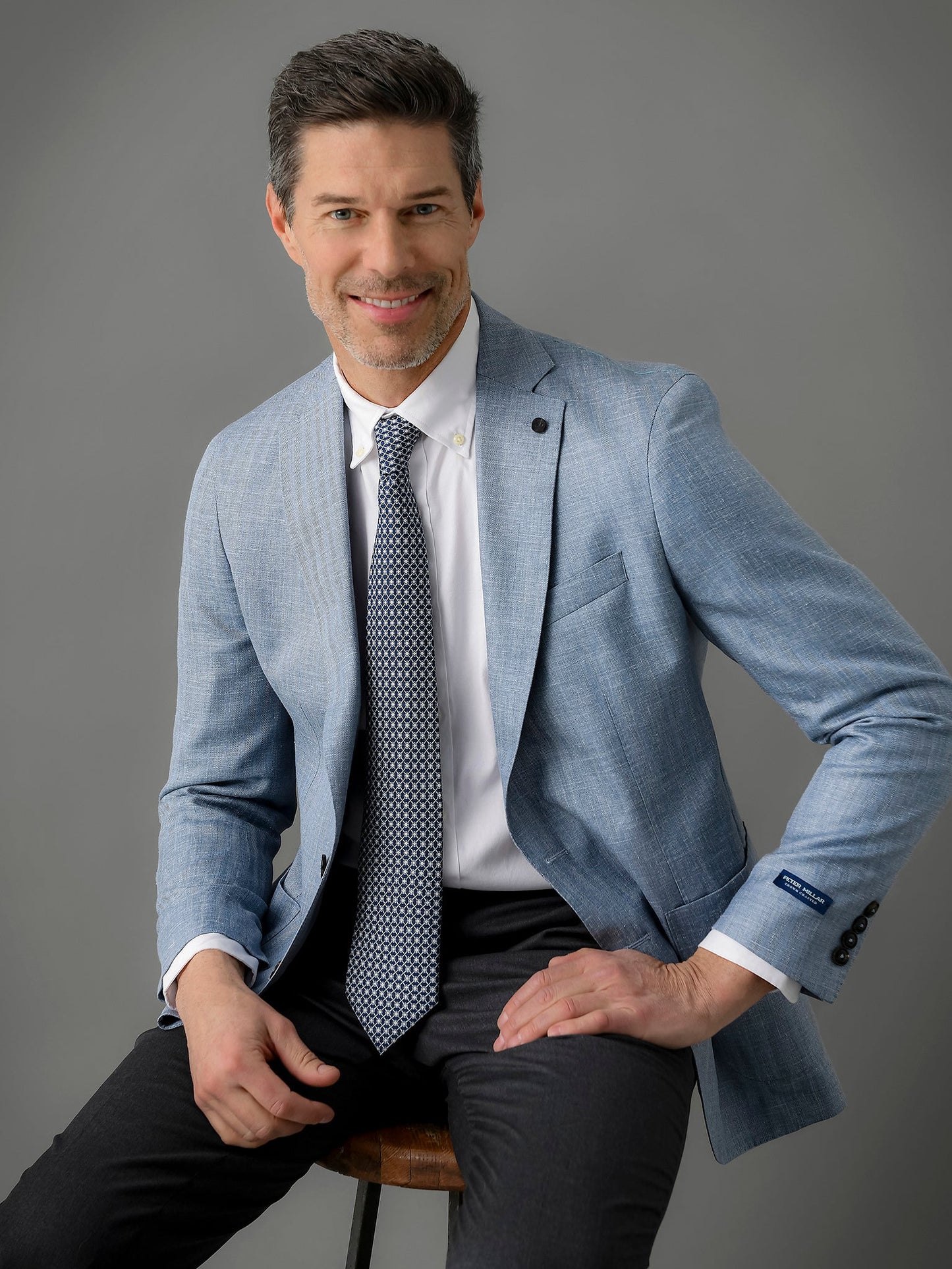  Peter Millar Crown Crafted Men's Gavin Herringbone Soft Jacket