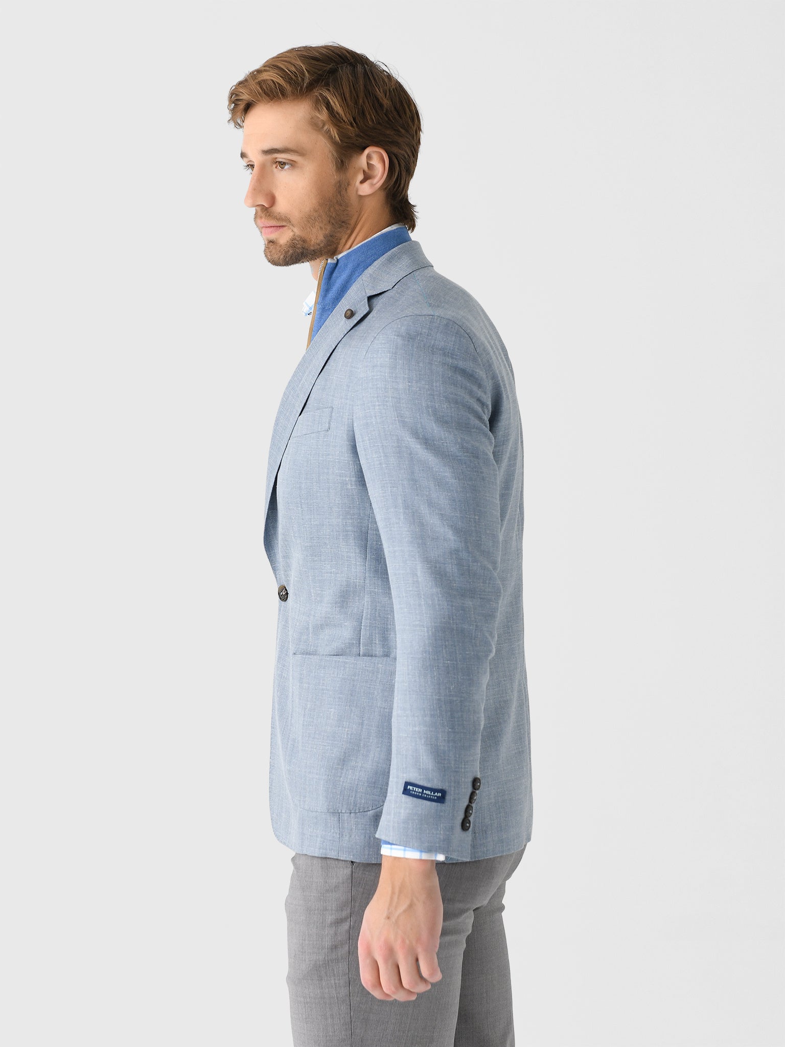  Peter Millar Crown Crafted Men's Gavin Herringbone Soft Jacket