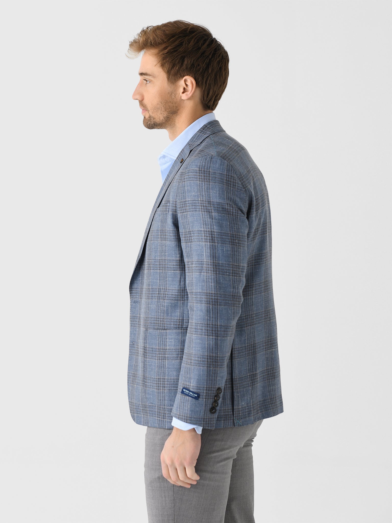  Peter Millar Crown Crafted Men's Ames Plaid Soft Jacket