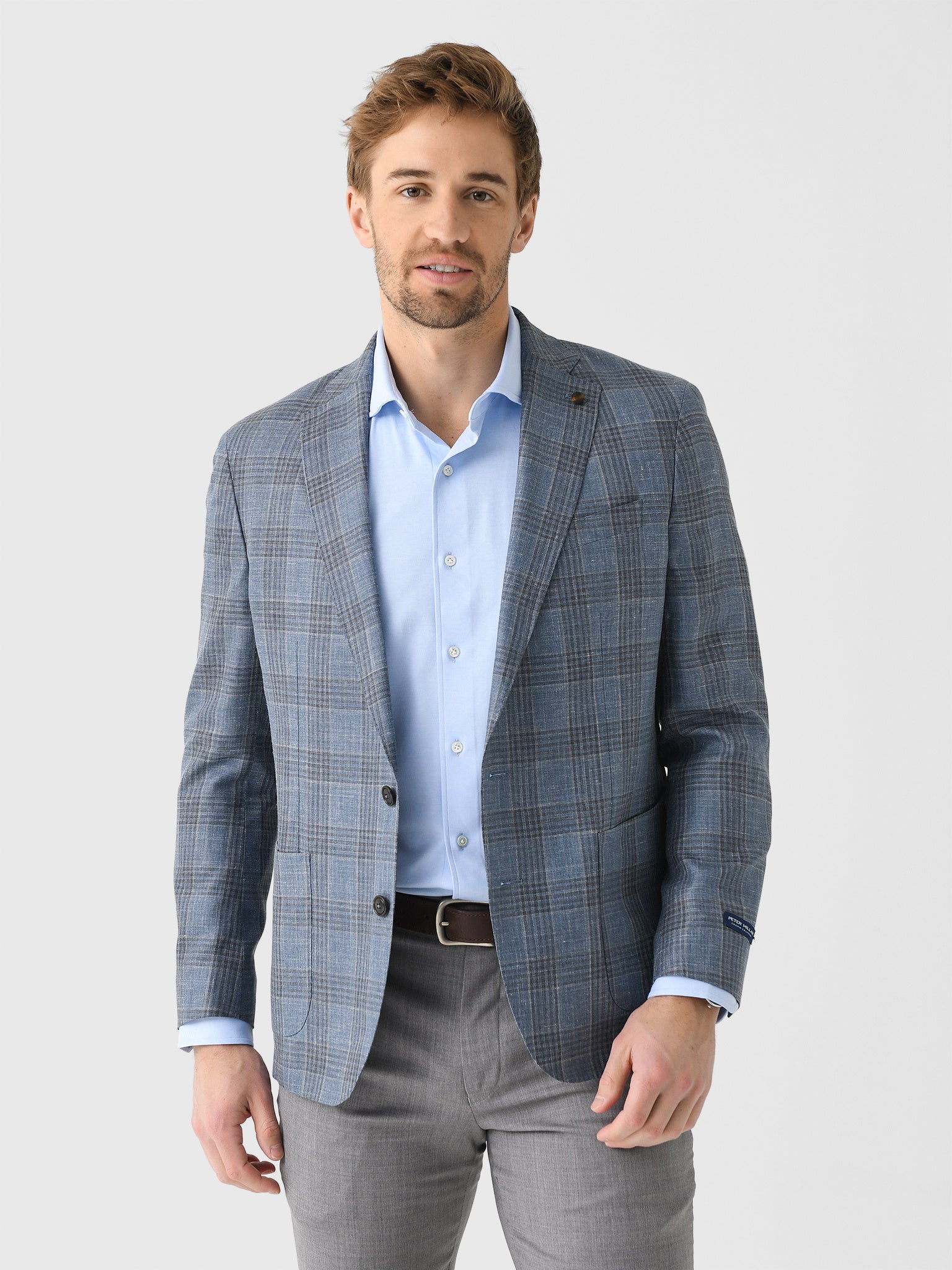  Peter Millar Crown Crafted Men's Ames Plaid Soft Jacket