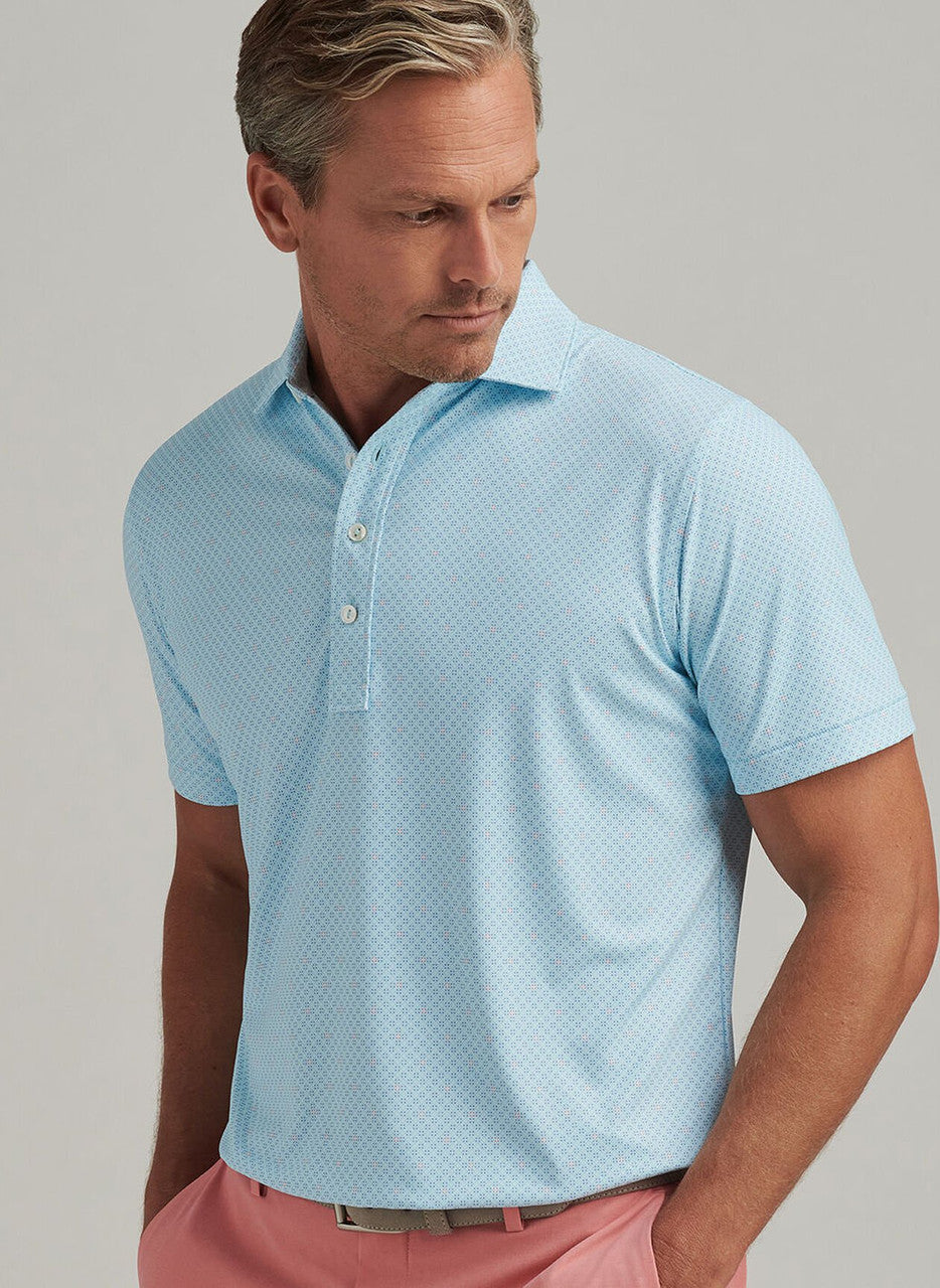  Peter Millar Crown Crafted Bickett Performance Jersey Polo: Blue Spruce