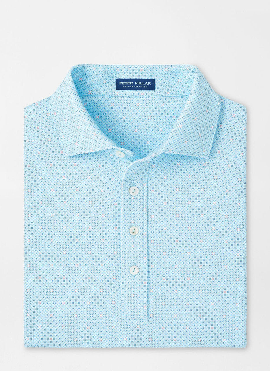  Peter Millar Crown Crafted Bickett Performance Jersey Polo: Blue Spruce
