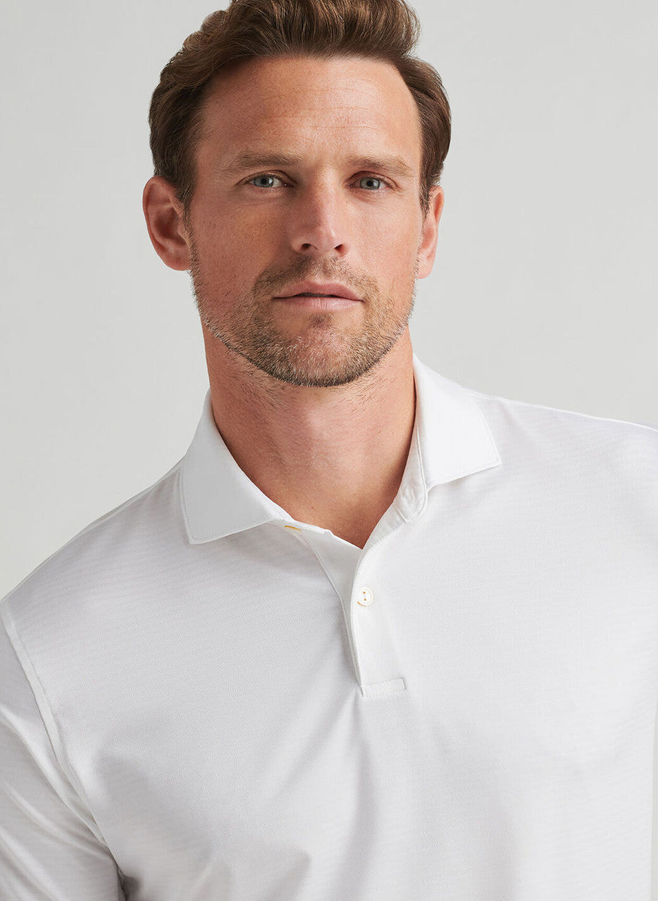  Peter Millar Crown Crafted Empire Performance Jersey Polo: White