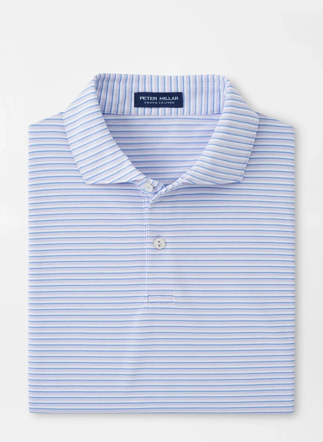  Peter Millar Crown Crafted Tempo Performance Mesh Polo: Lavender Moon