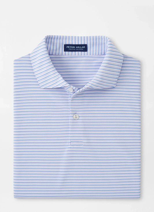  Peter Millar Crown Crafted Tempo Performance Mesh Polo: Lavender Moon