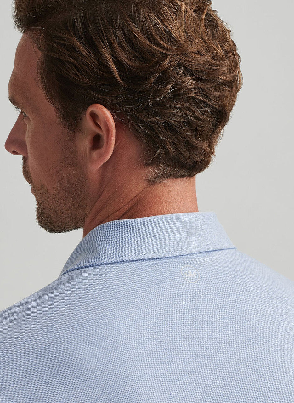  Peter Millar Crown Crafted Albatross Cotton Blend Piqué Polo: Angelite