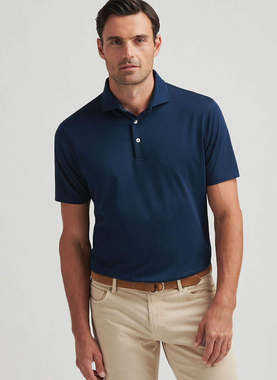  Peter Millar Crown Crafted Excursionist Flex Polo: Atlantic Blue